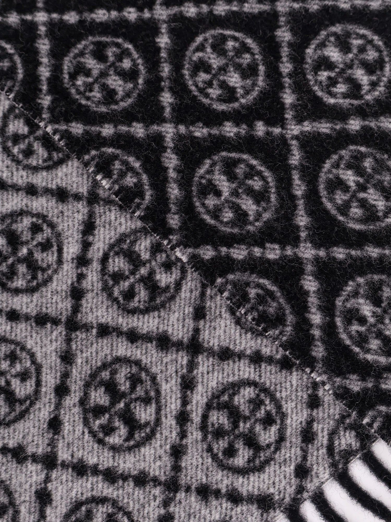 T Monogram Oblong wool and cashmere scarf