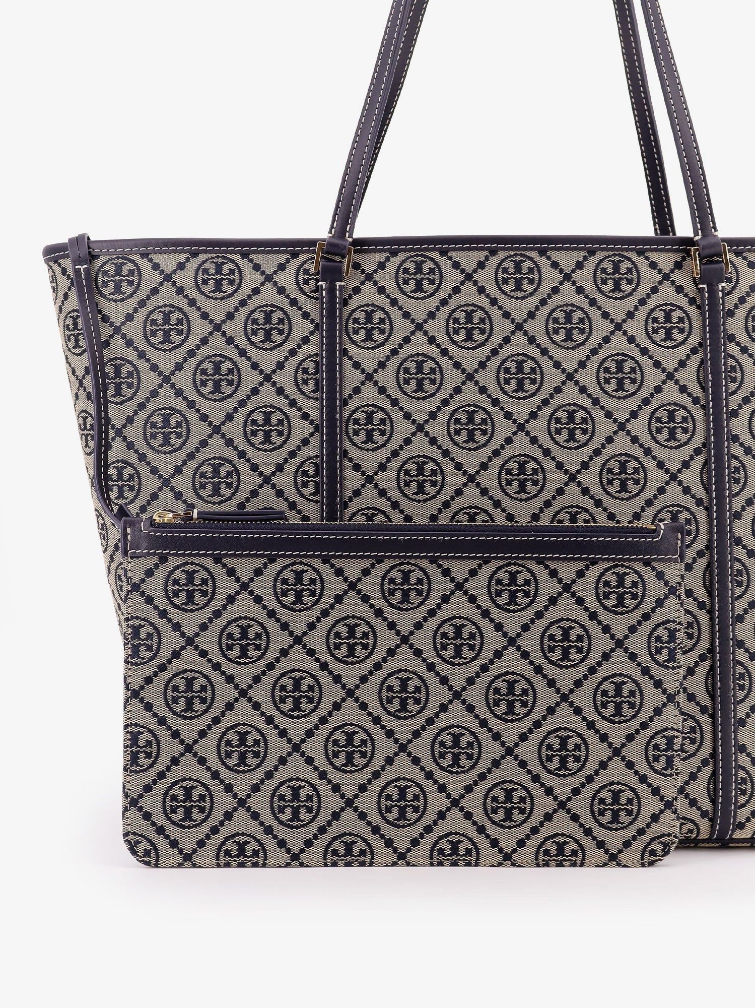 T-Monogram shoulder bag with internal clutch