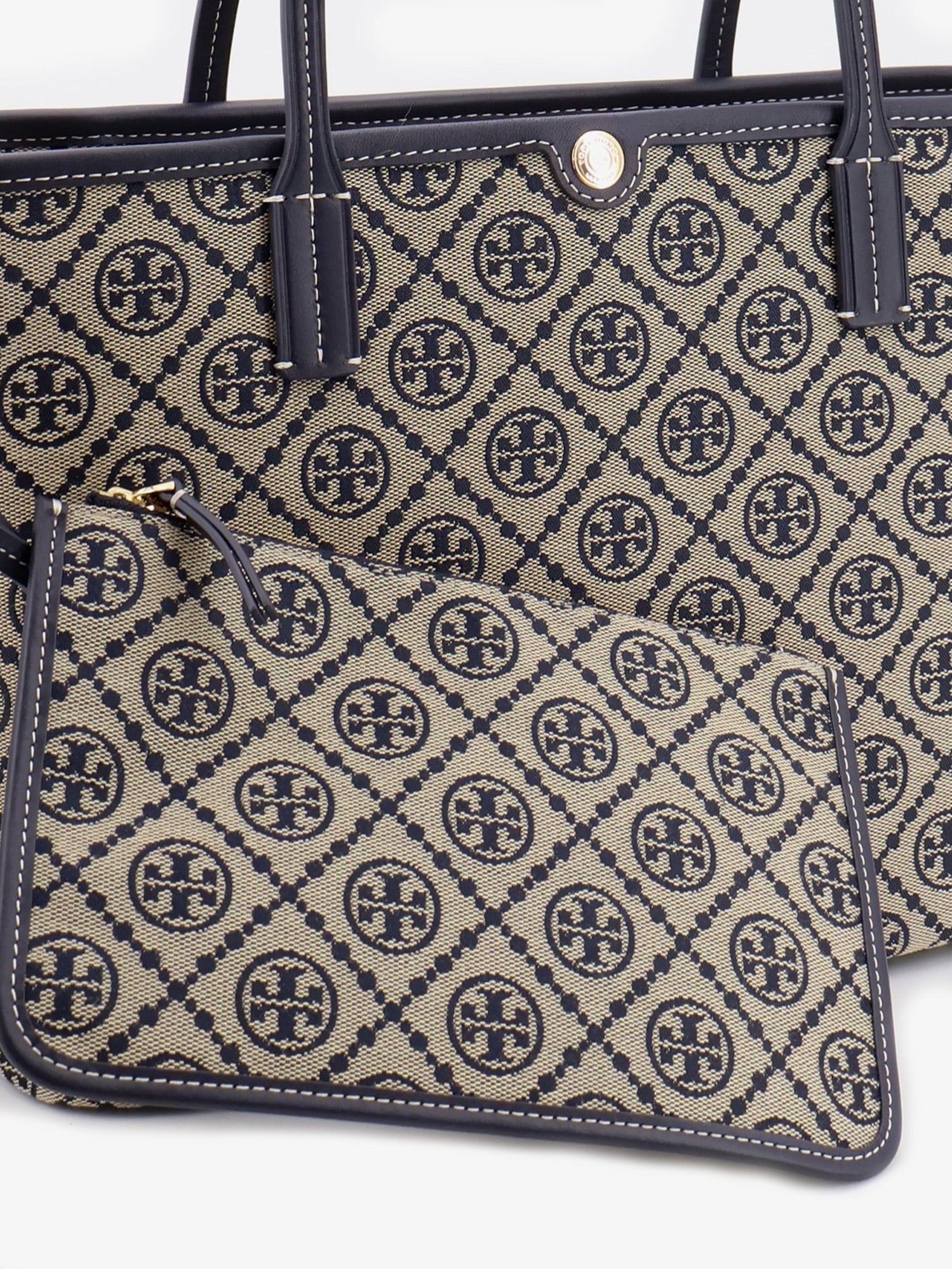 Tory Burch - T Monogram Small Zip coated canvas shoulder bag