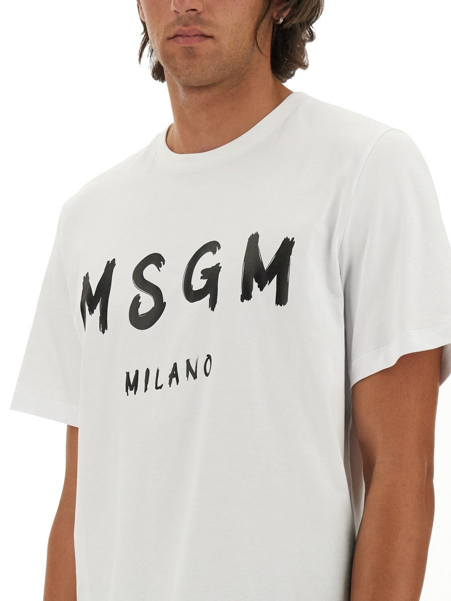 T-SHIRT CON LOGO PENNELLATO