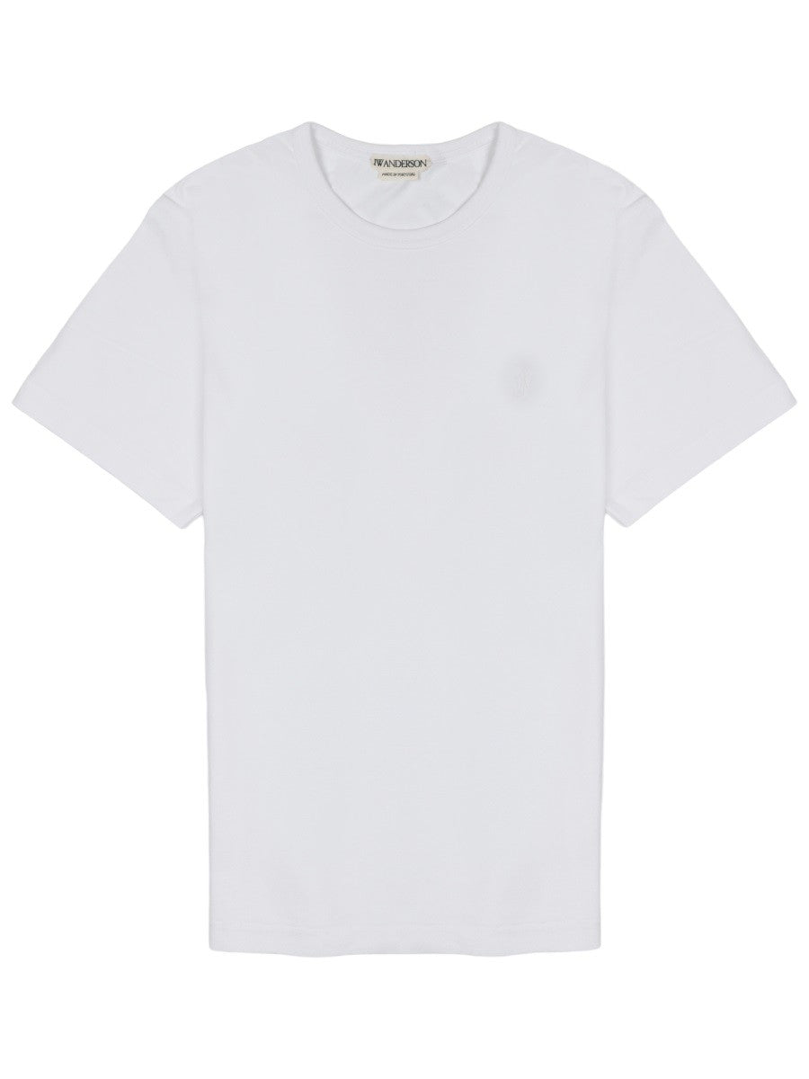 jw anderson - T-SHIRT CON LOGO RICAMATO