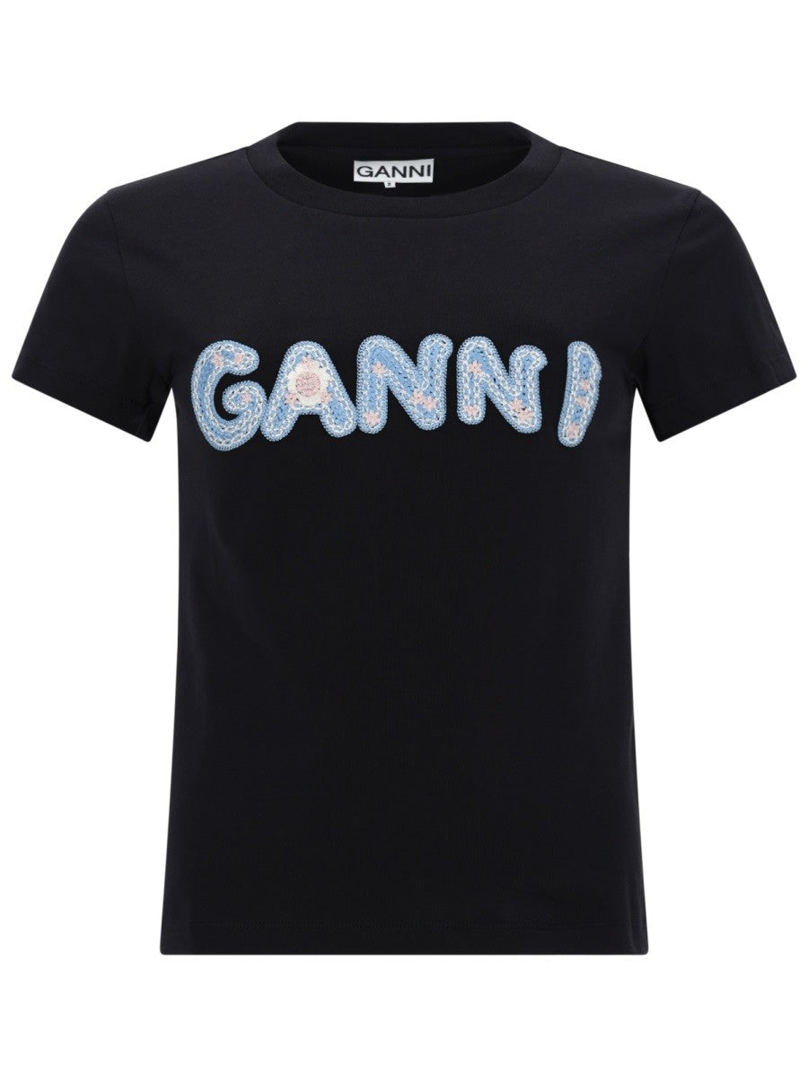 GANNI - T-SHIRT CON LOGO t-shirt-con-logo_45c14127-fbc5-4038-8aac-29b4d5bf78d2