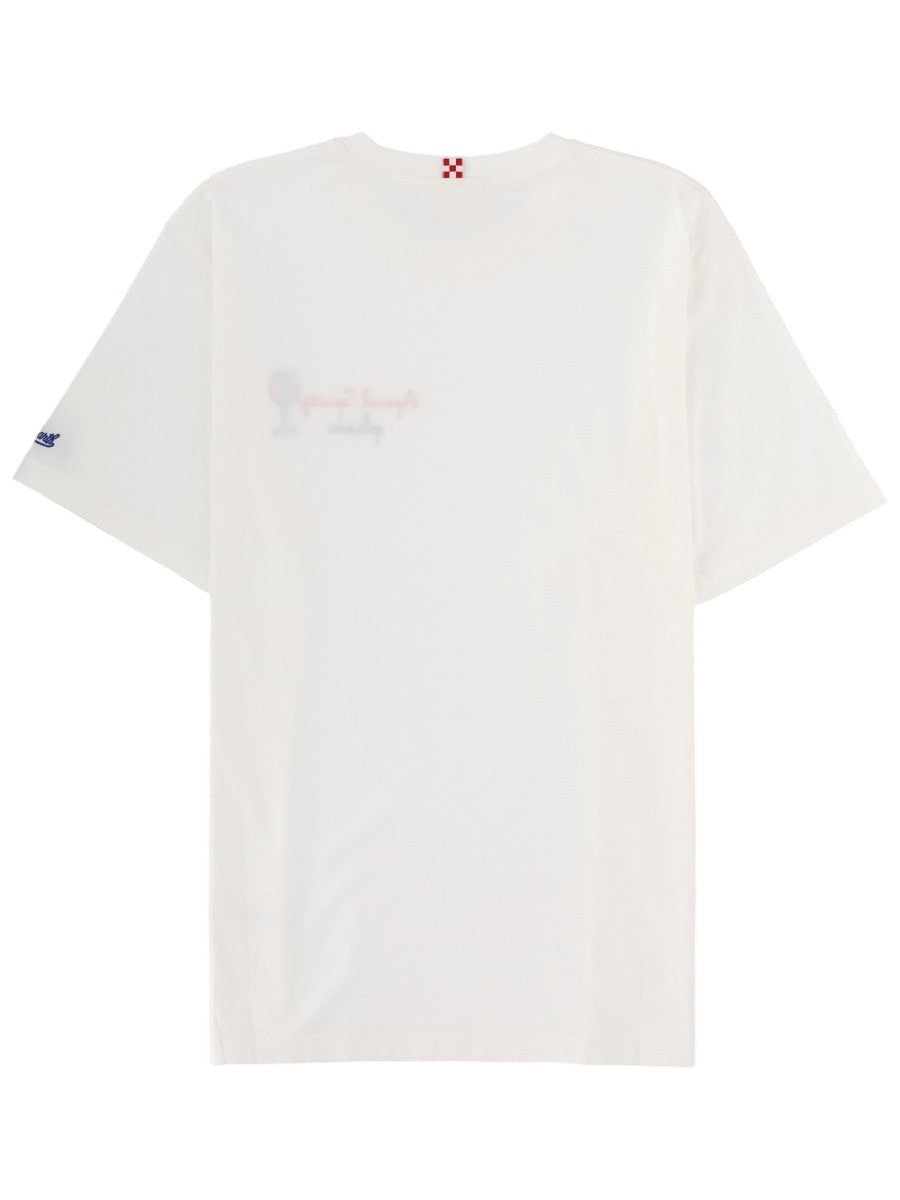 MC2 SAINT BARTH - White T-shirt with "Aperol Spritz, please" embroidery t-shirt-con-ricamo_706186c3-811f-4c3c-b565-343721f3f626