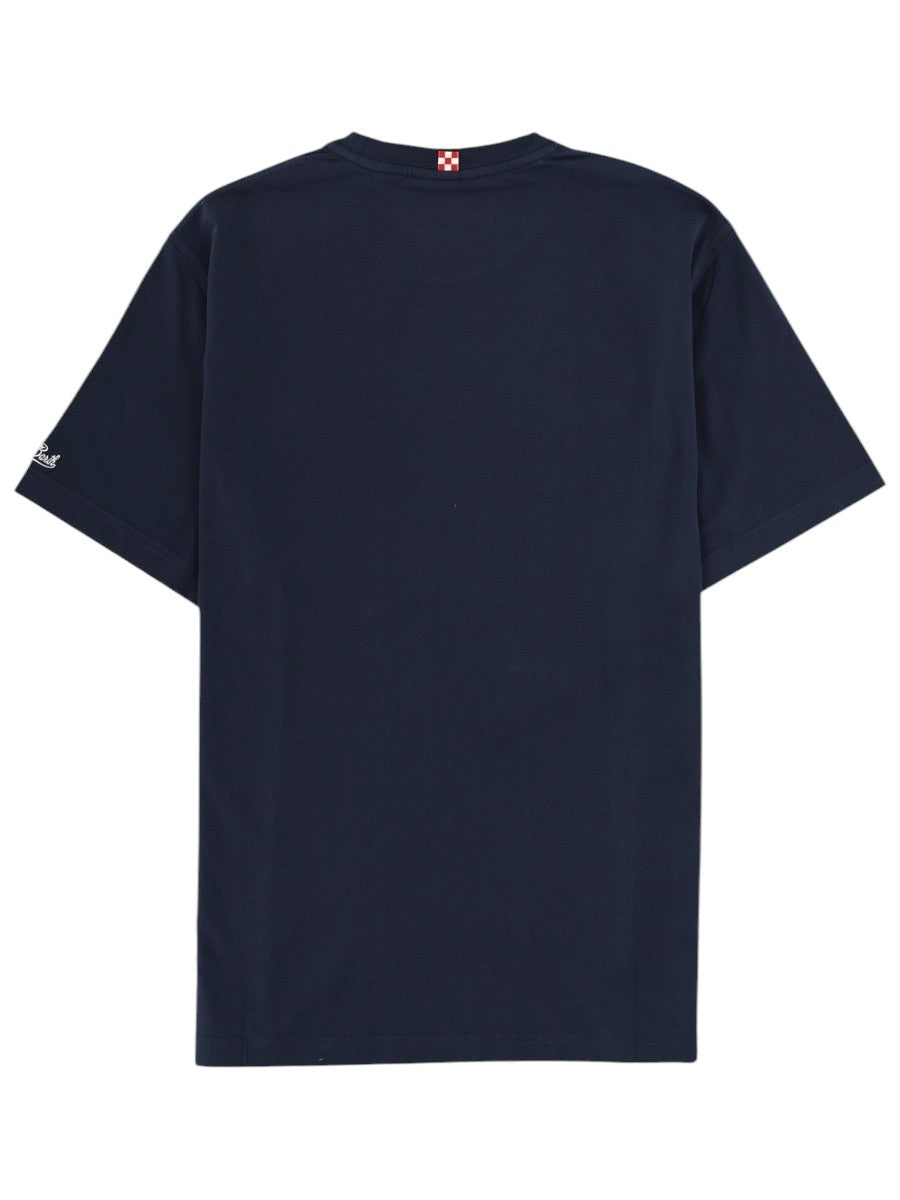 MC2 SAINT BARTH - Blue Portofino T-shirt with Business Glass embroidery t-shirt-con-ricamo_bc31cc26-89e8-40e6-be89-a318aed1ad48