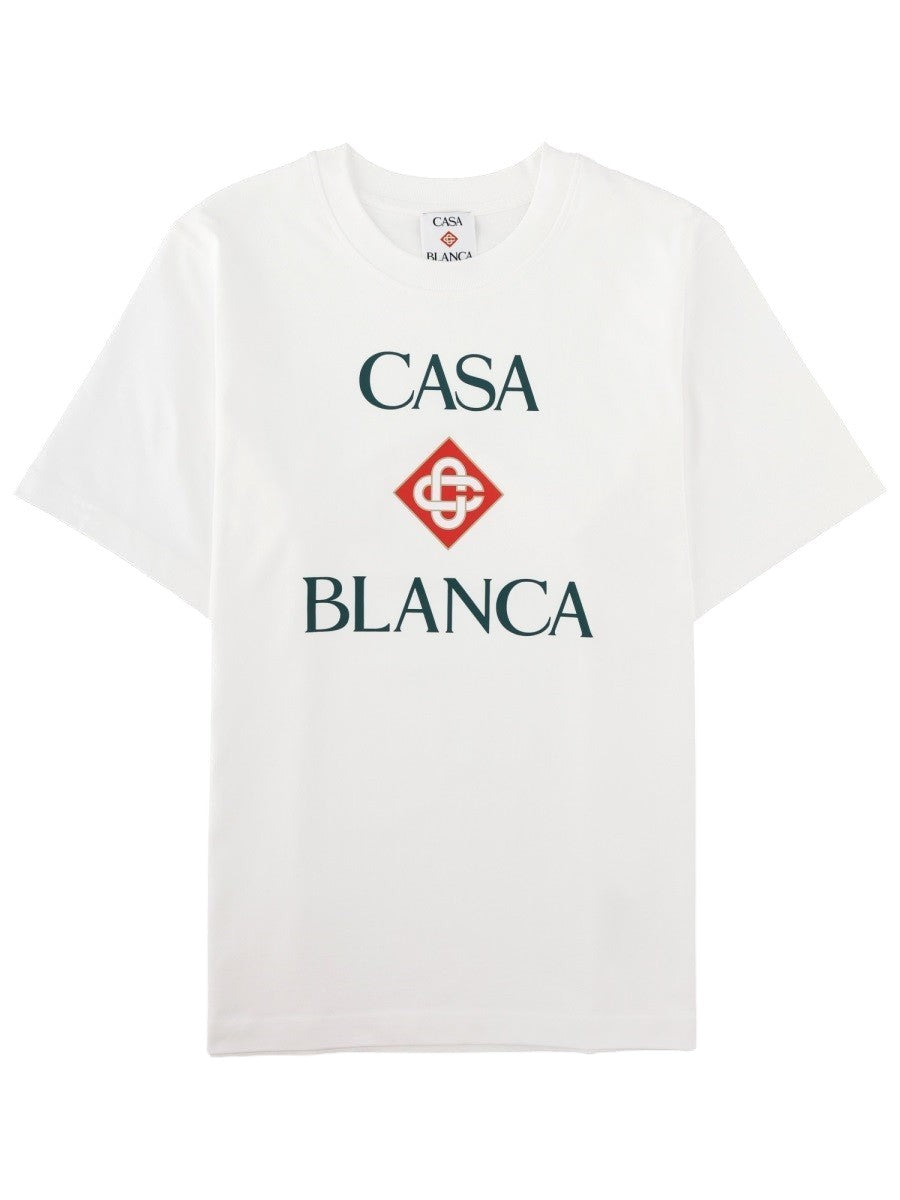 CASABLANCA - Printed Cotton T-shirt t-shirt-con-stampa_01578434-0b07-400c-a70b-03396716c804