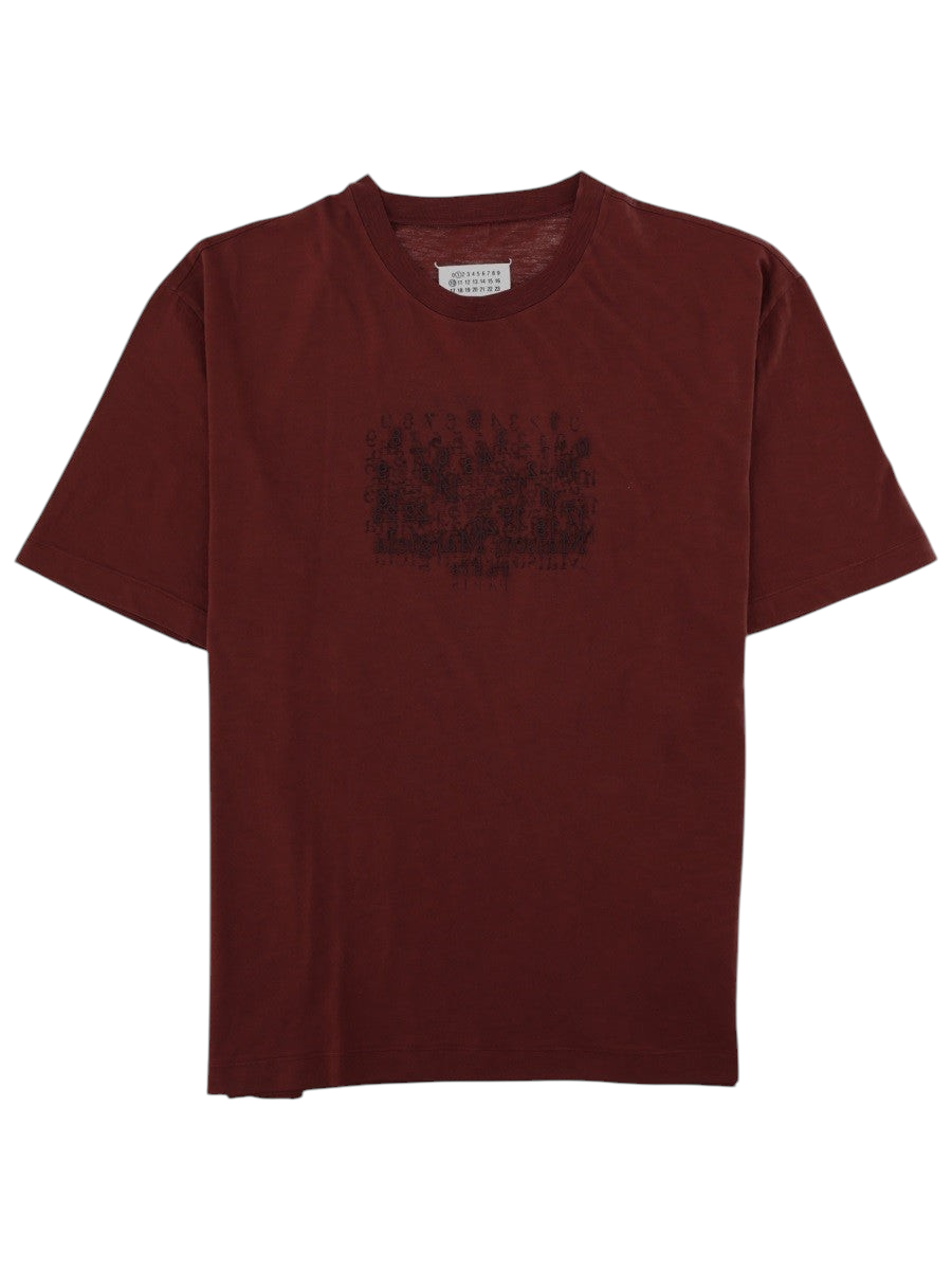Maison Margiela - T-SHIRT CON STAMPA Red M