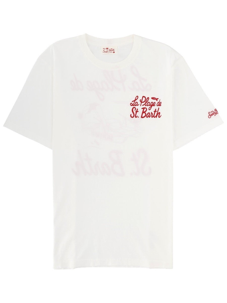 MC2 SAINT BARTH - Printed Cotton T-shirt "La Plage de St.Barth" t-shirt-con-stampa_216c9cad-9e95-4a06-b1ff-f838cf41f347