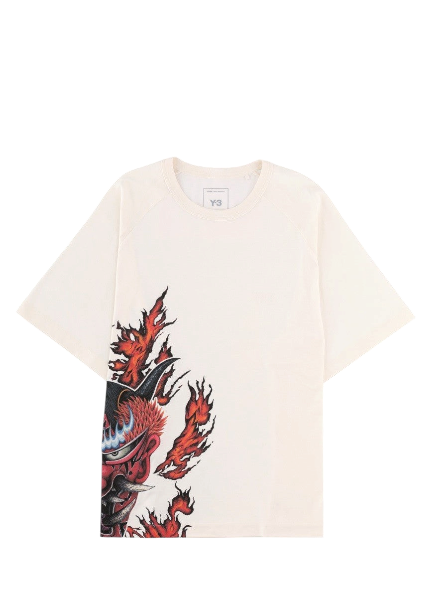 Y - 3 - T-SHIRT CON STAMPA White