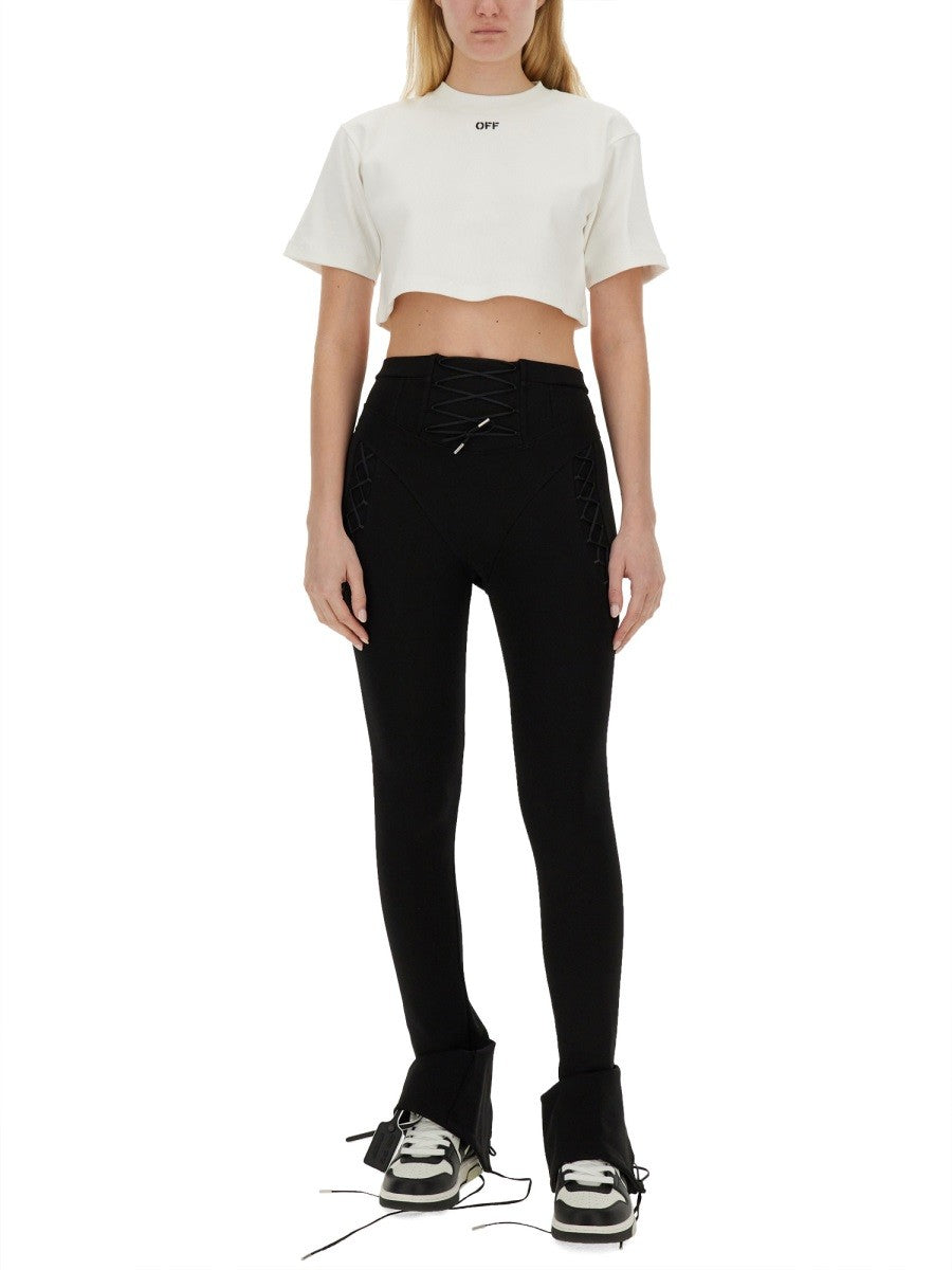 RIBBED CROPPED T-SHIRT
