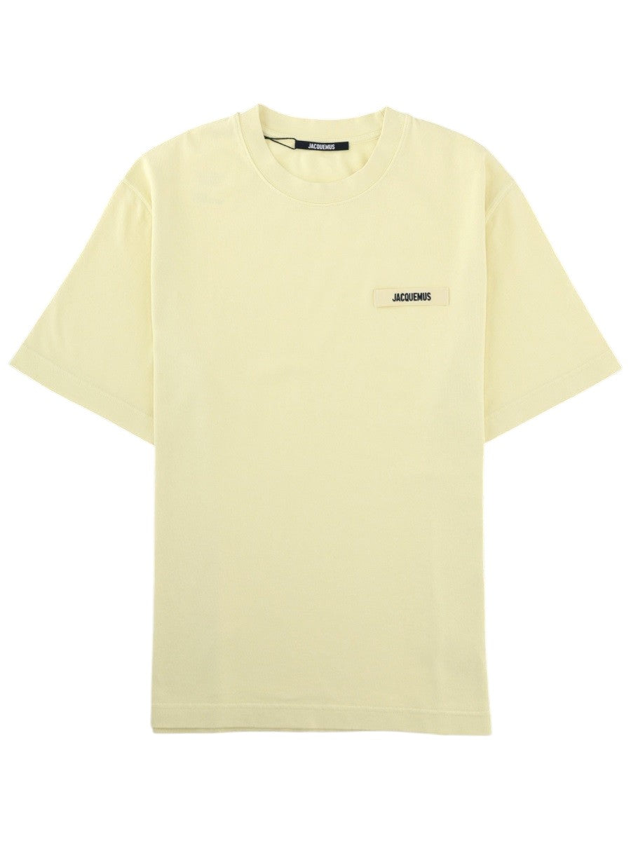 JACQUEMUS - Gros Grain Cotton T-shirt t-shirt-gros-grain_abca9b3d-3558-4dc7-8e11-7427ed6142a3