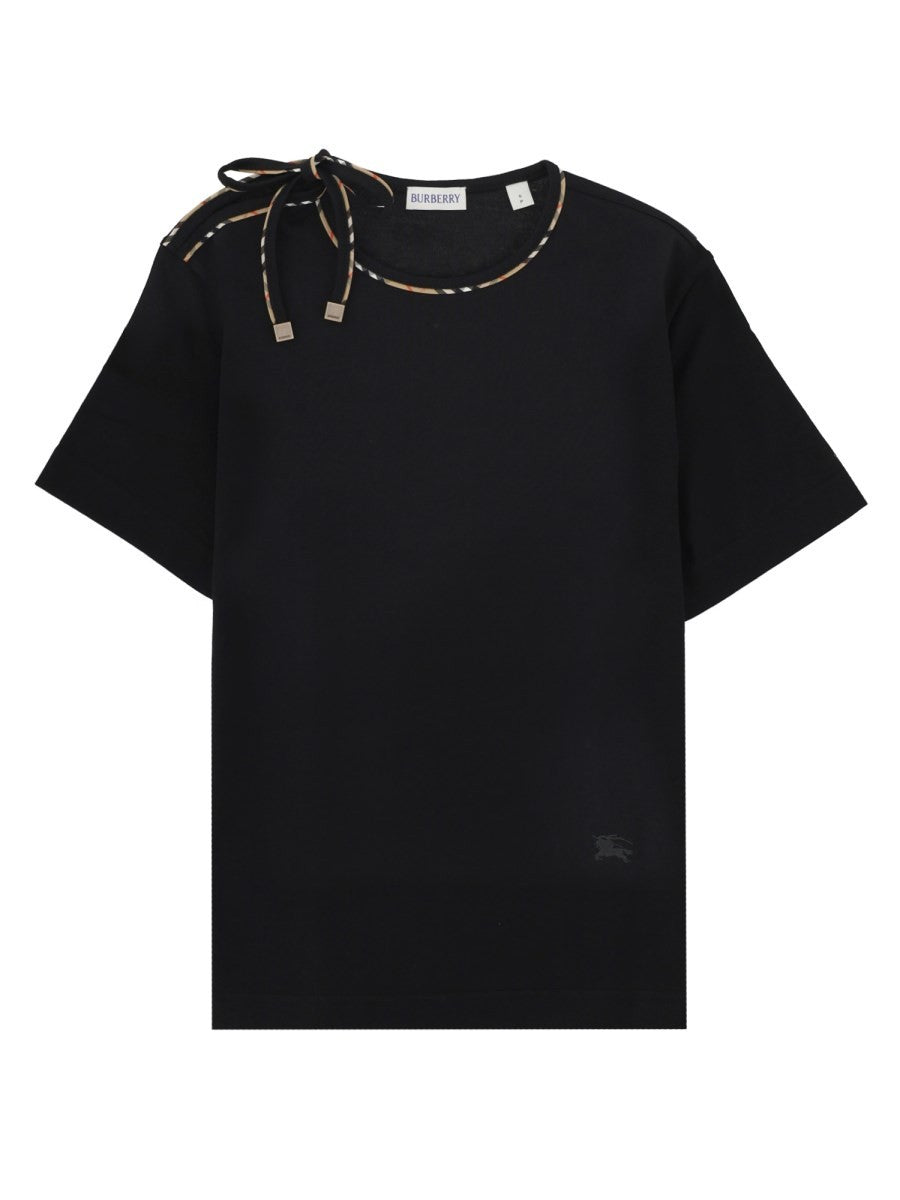 Burberry - T-SHIRT IN COTONE CON FIOCCO