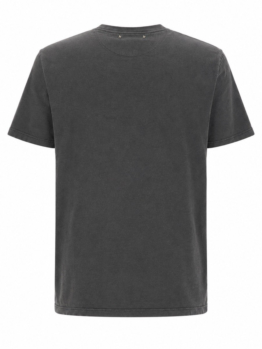 Golden Goose - T-SHIRT IN COTONE CHARCOAL