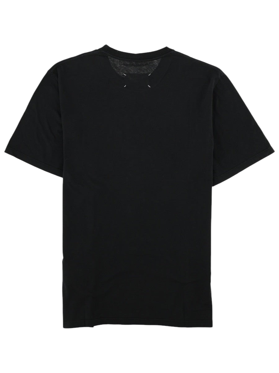 Maison Margiela - T-SHIRT IN JERSEY DI COTONE "TAPED" Black