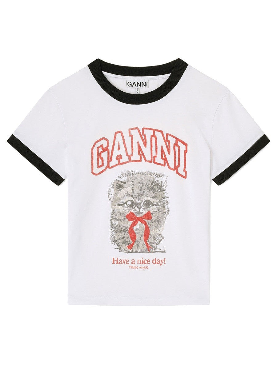 GANNI - T-SHIRT "KITTY" t-shirt-kitty_30953bcb-2e3b-4513-a9fa-b5574d401894