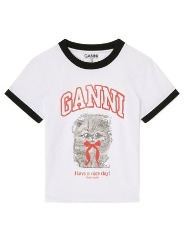 GANNI - T-SHIRT "KITTY" t-shirt-kitty_30953bcb-2e3b-4513-a9fa-b5574d401894