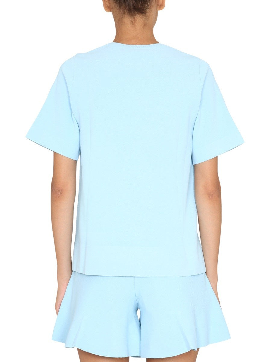 stella mccartney stella mccartney - T-SHIRT WITH ASYMMETRICAL HEMLINE