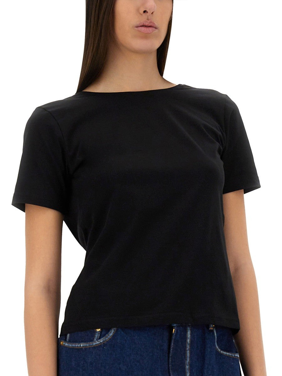 NINA RICCI - T-SHIRT WITH BACK NECKLINE