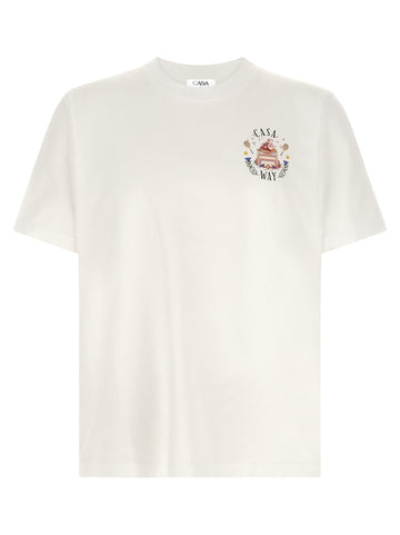 CASABLANCA - T-shirt with 'Casa Way' print White