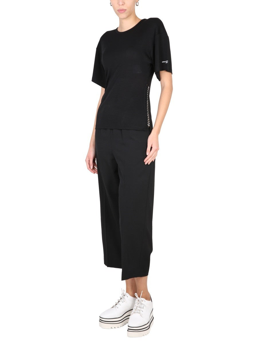 stella mccartney stella mccartney - T-SHIRT WITH CHAIN DETAIL