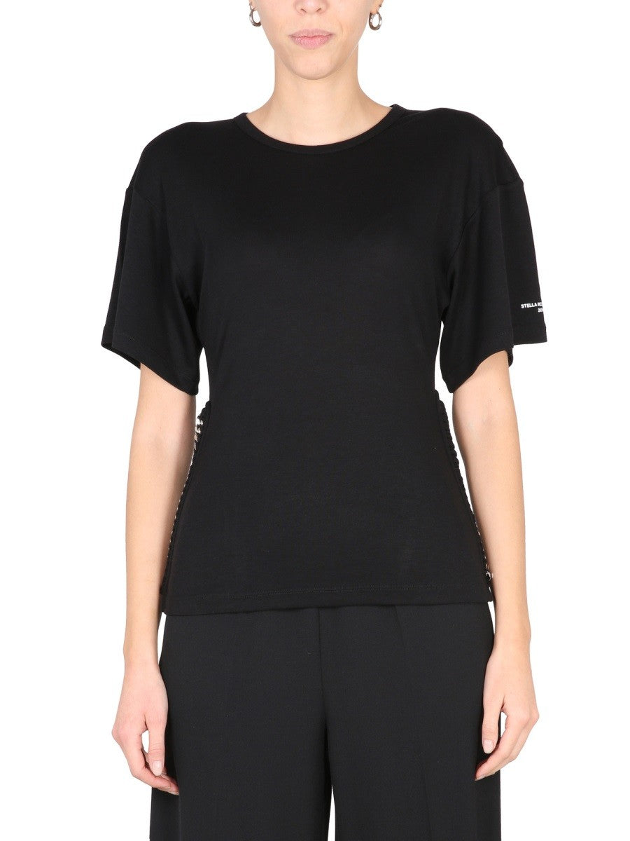 stella mccartney stella mccartney - T-SHIRT WITH CHAIN DETAIL