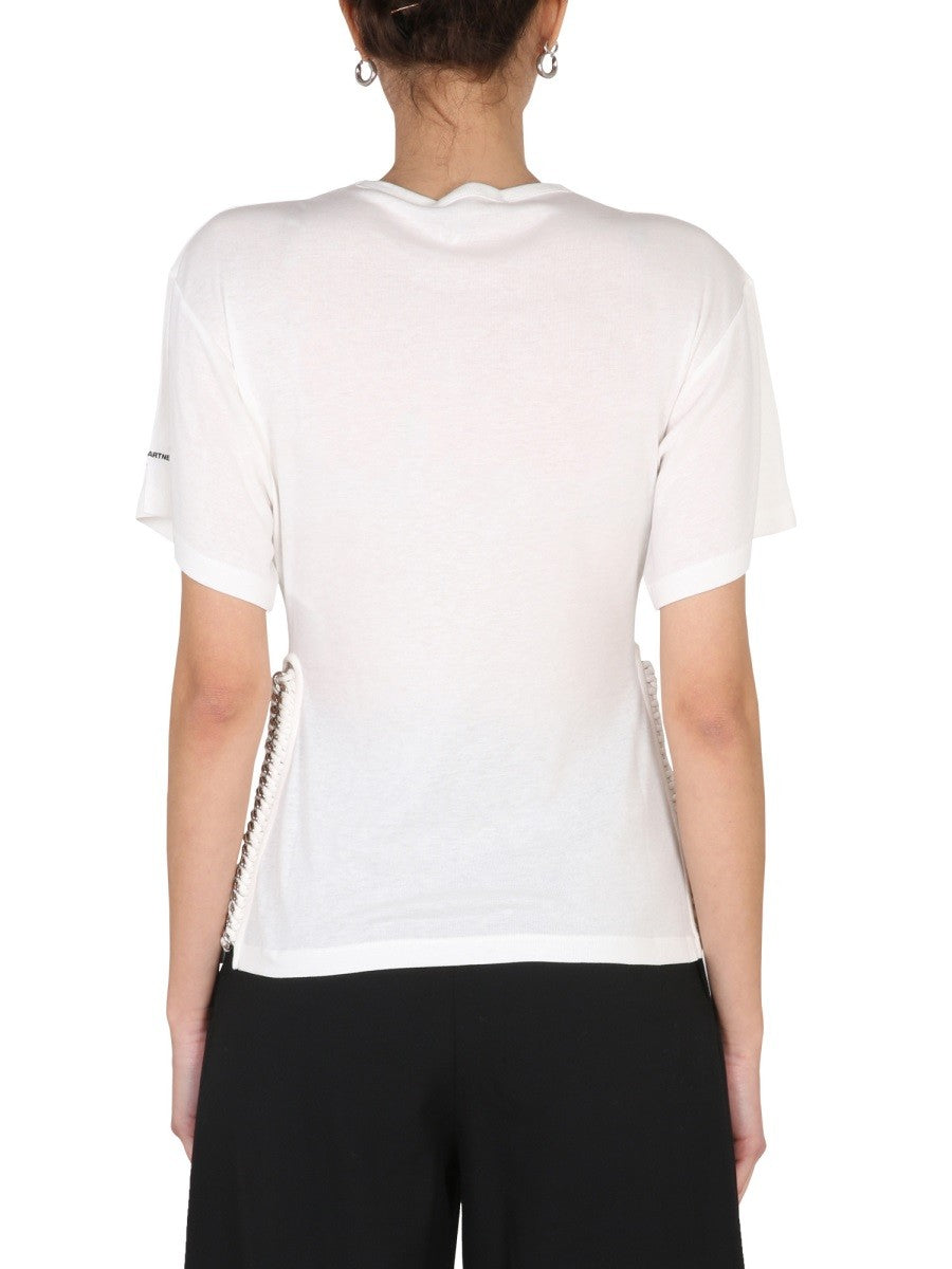 stella mccartney stella mccartney - T-SHIRT WITH CHAIN DETAIL