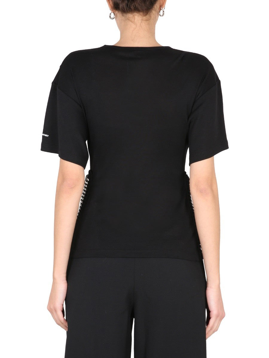 stella mccartney stella mccartney - T-SHIRT WITH CHAIN DETAIL