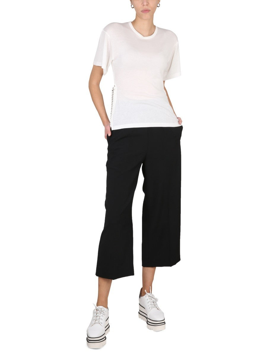 stella mccartney stella mccartney - T-SHIRT WITH CHAIN DETAIL