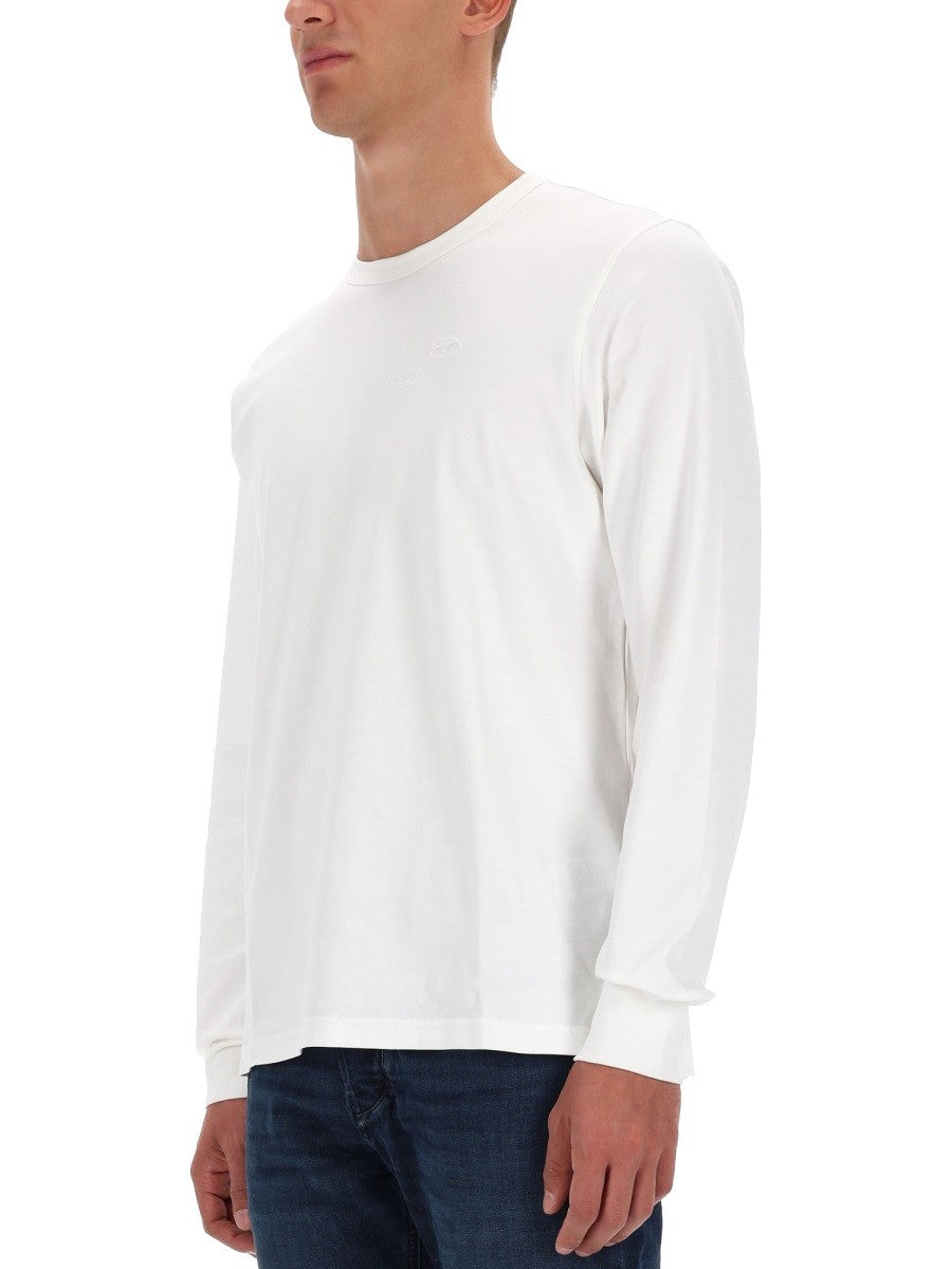 Diesel - T-SHIRT WITH EMBROIDERED LOGO