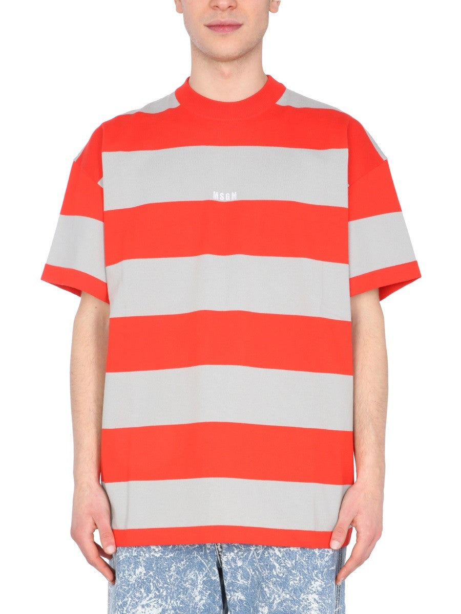 msgm - T-SHIRT WITH EMBROIDERED LOGO t-shirt-with-embroidered-logo_721b730a-0b3f-4eed-8dd8-13acbb977214