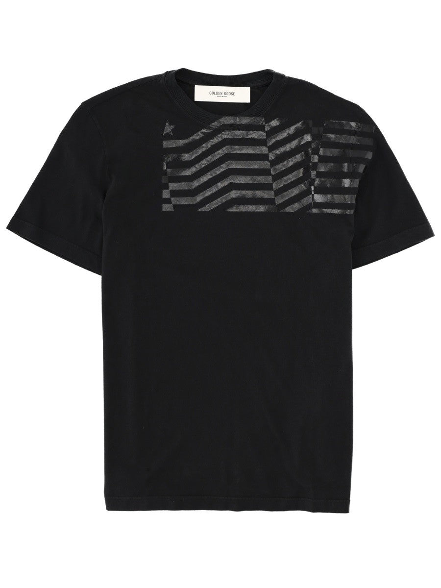 T-SHIRT WITH "FLAG" PRINT
