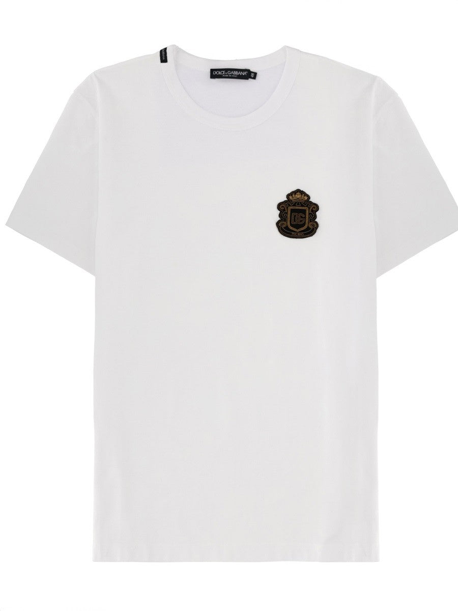 Dolce & Gabbana - T-SHIRT WITH HERALDIC LOGO t-shirt-with-heraldic-logo_40afd3dc-56f8-42cb-b858-32b302a29f4b