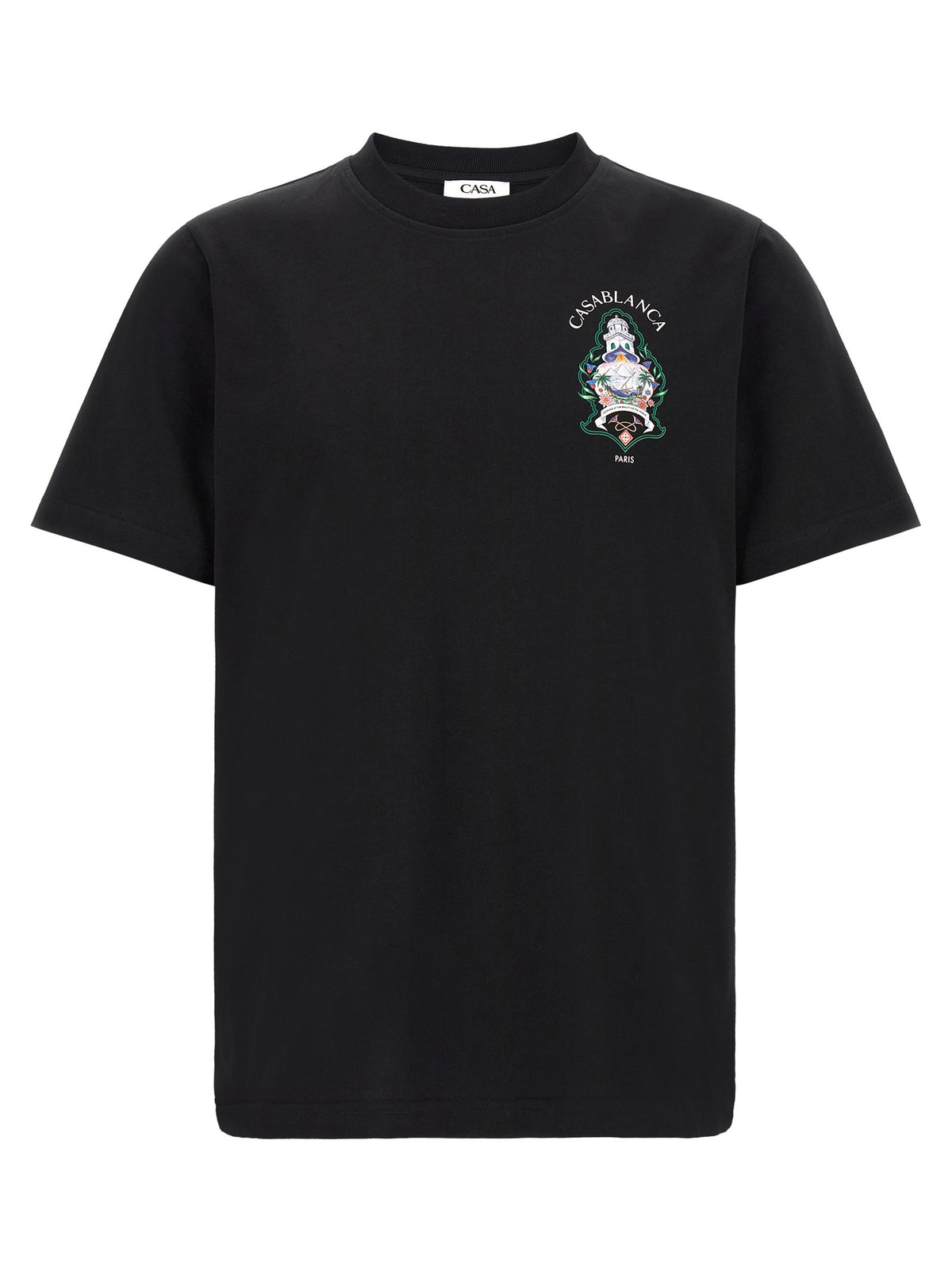 CASABLANCA - T-shirt with 'Hotel Emblem' print Black