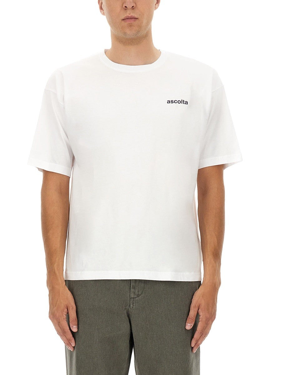 ASPESI ASPESI - T-SHIRT WITH "LISTEN" PRINT