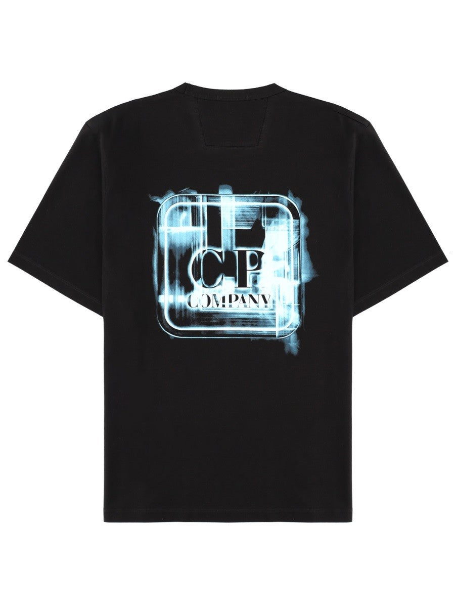 C.P. COMPANY C.P. COMPANY - T-SHIRT WITH LOGO AND PRINT