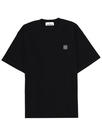 Stone Island - T-SHIRT WITH LOGO PATCH