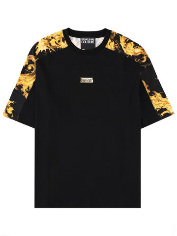Versace Jeans Couture Versace Jeans Couture - T-SHIRT WITH LOGO PLAQUE
