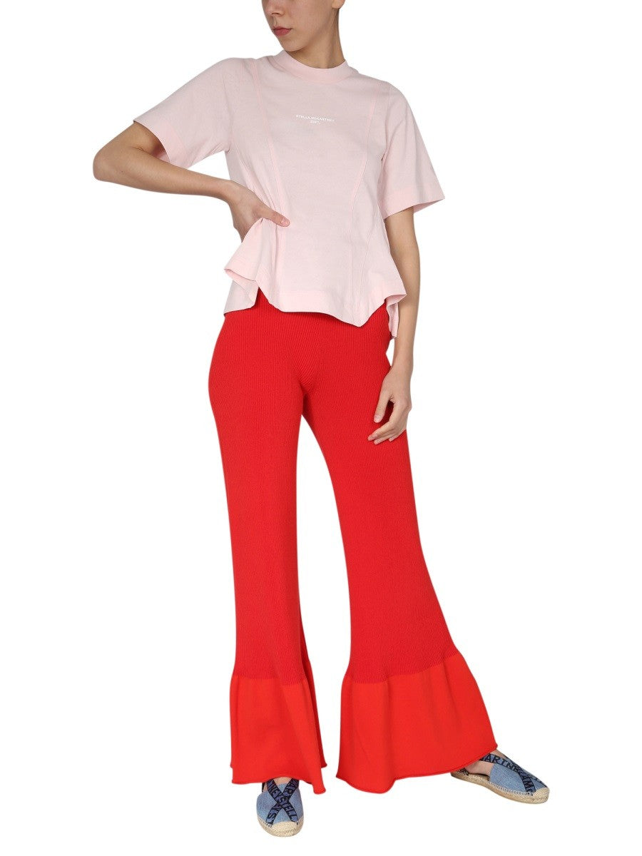 stella mccartney stella mccartney - T-SHIRT WITH LOGO PRINT