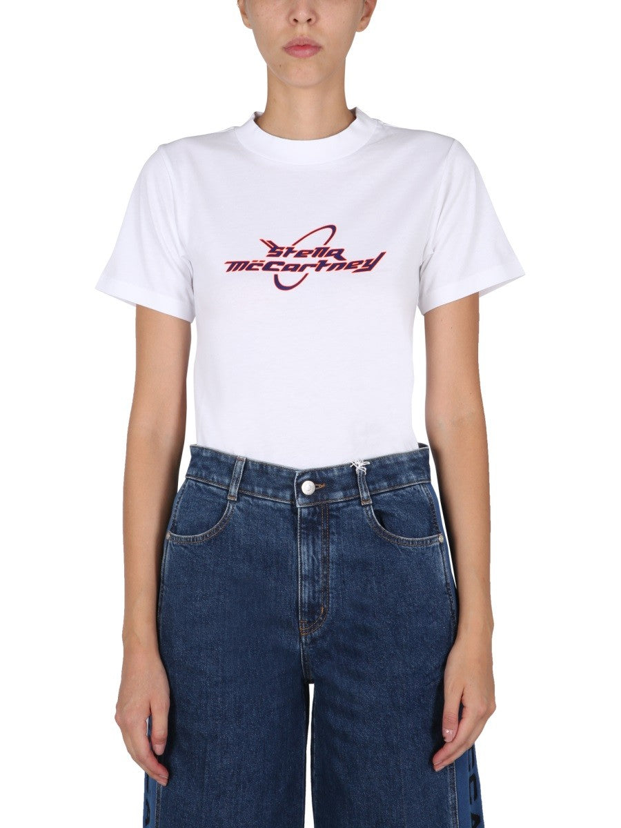 stella mccartney - T-SHIRT WITH LOGO PRINT t-shirt-with-logo-print_75445ee0-f6af-4af4-92be-4e9886033d50