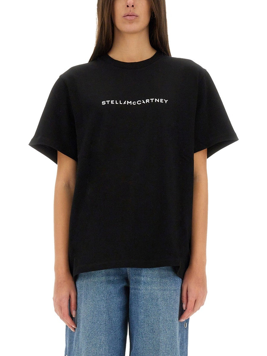stella mccartney - COTTON T-SHIRT t-shirt-with-logo_02616753-1a91-456b-adba-8e07ef092ee5