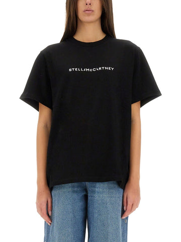 stella mccartney - COTTON T-SHIRT t-shirt-with-logo_02616753-1a91-456b-adba-8e07ef092ee5