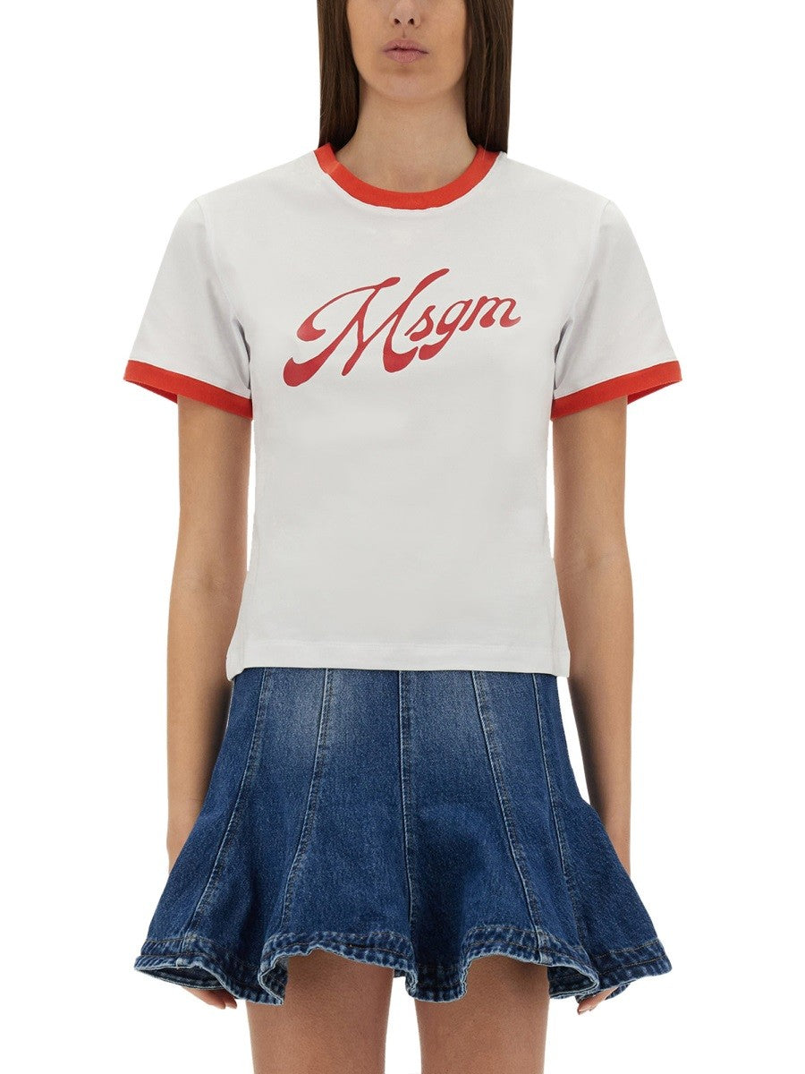 msgm - T-SHIRT WITH LOGO t-shirt-with-logo_08e60200-bb59-474e-91e7-c3ee31281f23