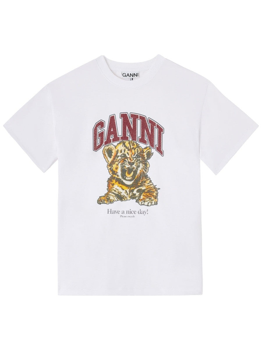 GANNI - T-SHIRT WITH LOGO t-shirt-with-logo_191508f1-5dbe-4149-9890-a9bb604b8fe0