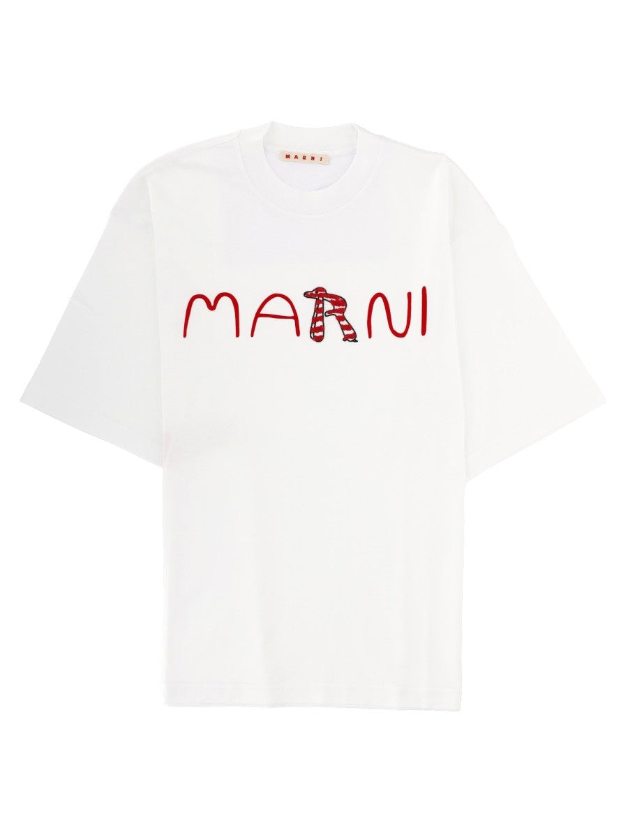 Marni - T-SHIRT WITH LOGO t-shirt-with-logo_270790fa-b844-420a-8279-ba96133d9a1b