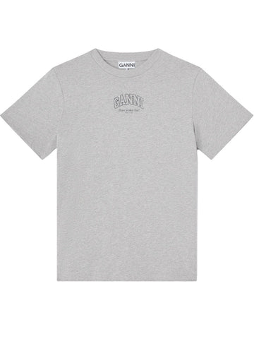 GANNI GANNI - T-SHIRT WITH LOGO