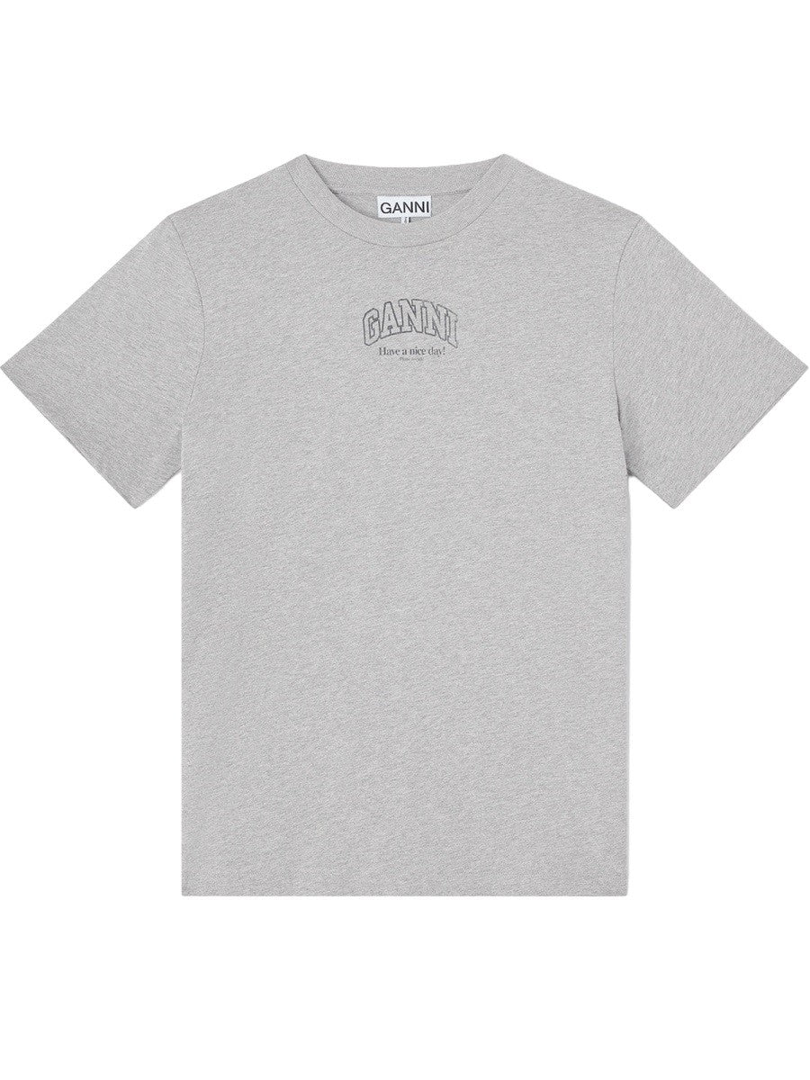 GANNI GANNI - T-SHIRT WITH LOGO