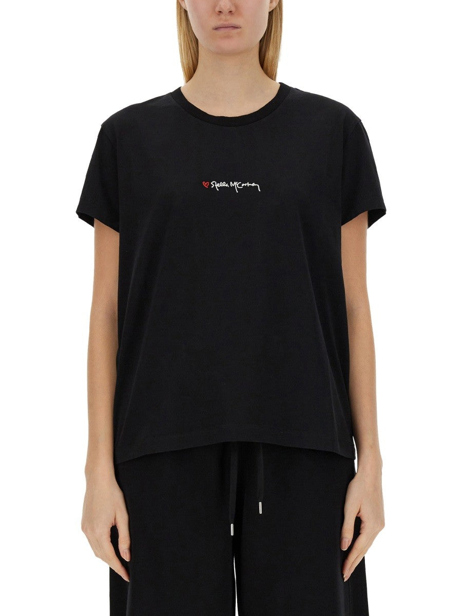 stella mccartney stella mccartney - T-SHIRT WITH LOGO