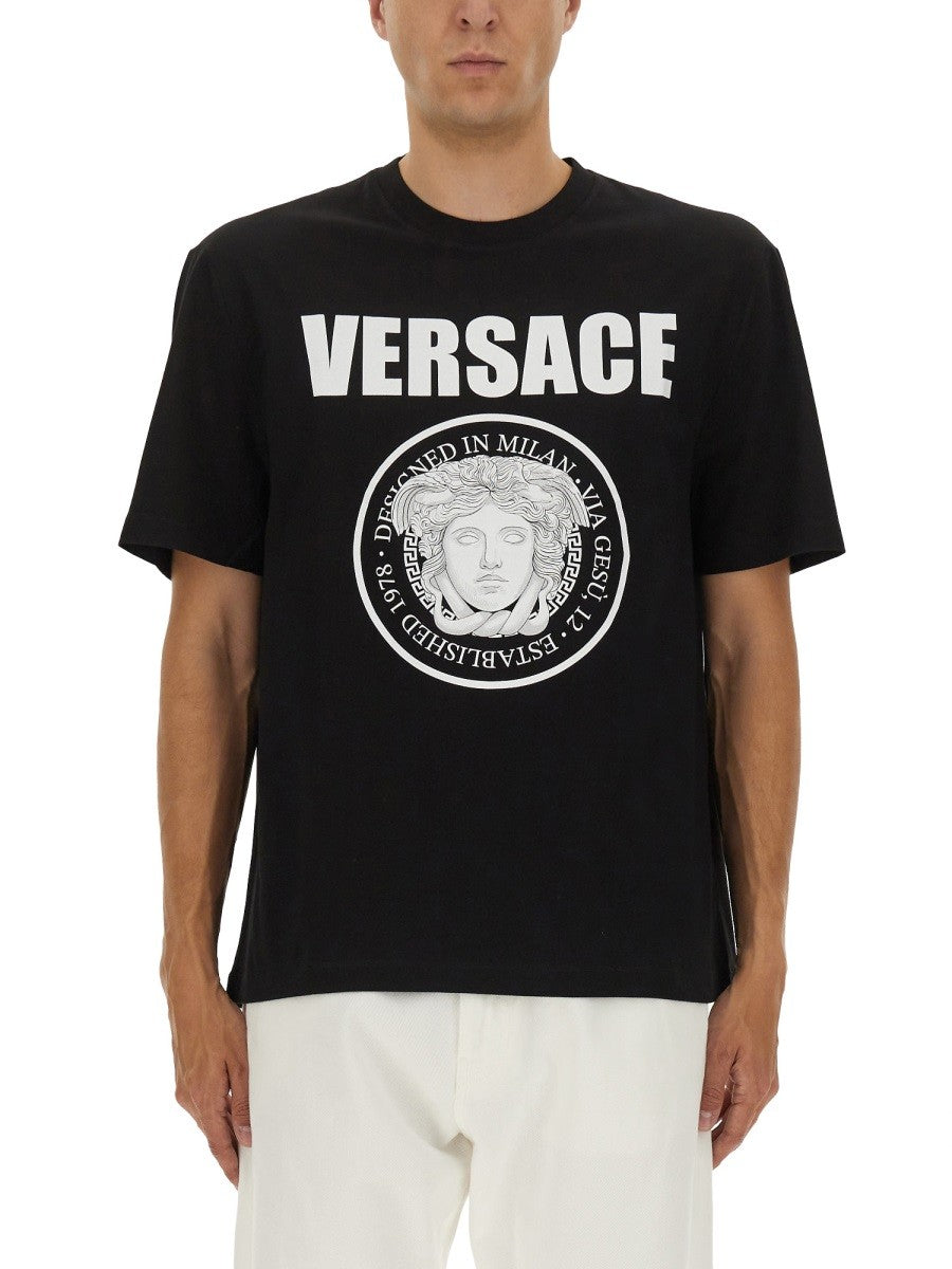Versace - T-SHIRT WITH LOGO Black S