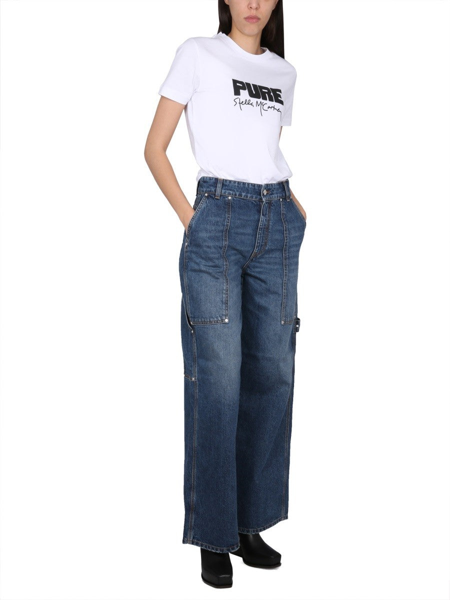 stella mccartney stella mccartney - T-SHIRT WITH LOGO