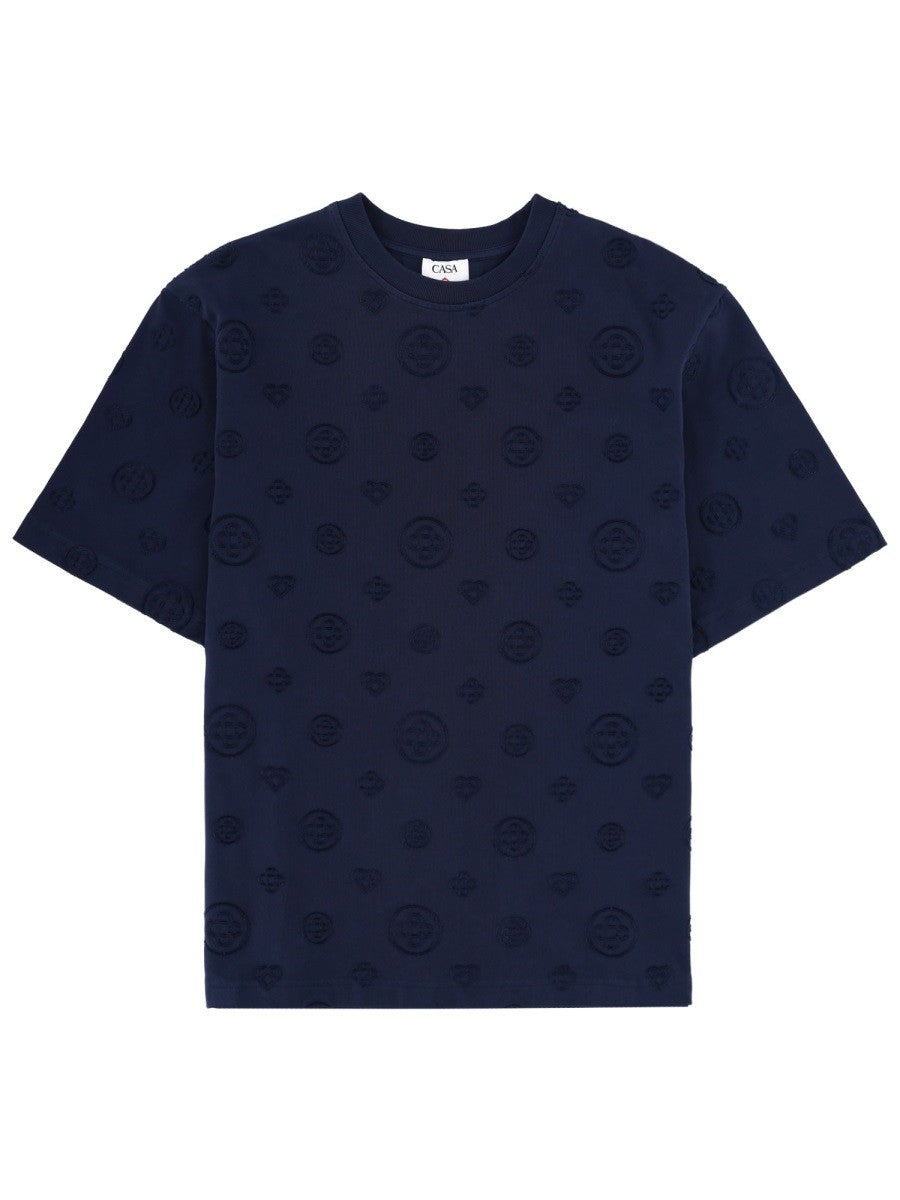 CASABLANCA - T-SHIRT WITH MONOGRAM DETAILS t-shirt-with-monogram-details_447b5a92-11b2-42f1-ac38-cd2306eb623e