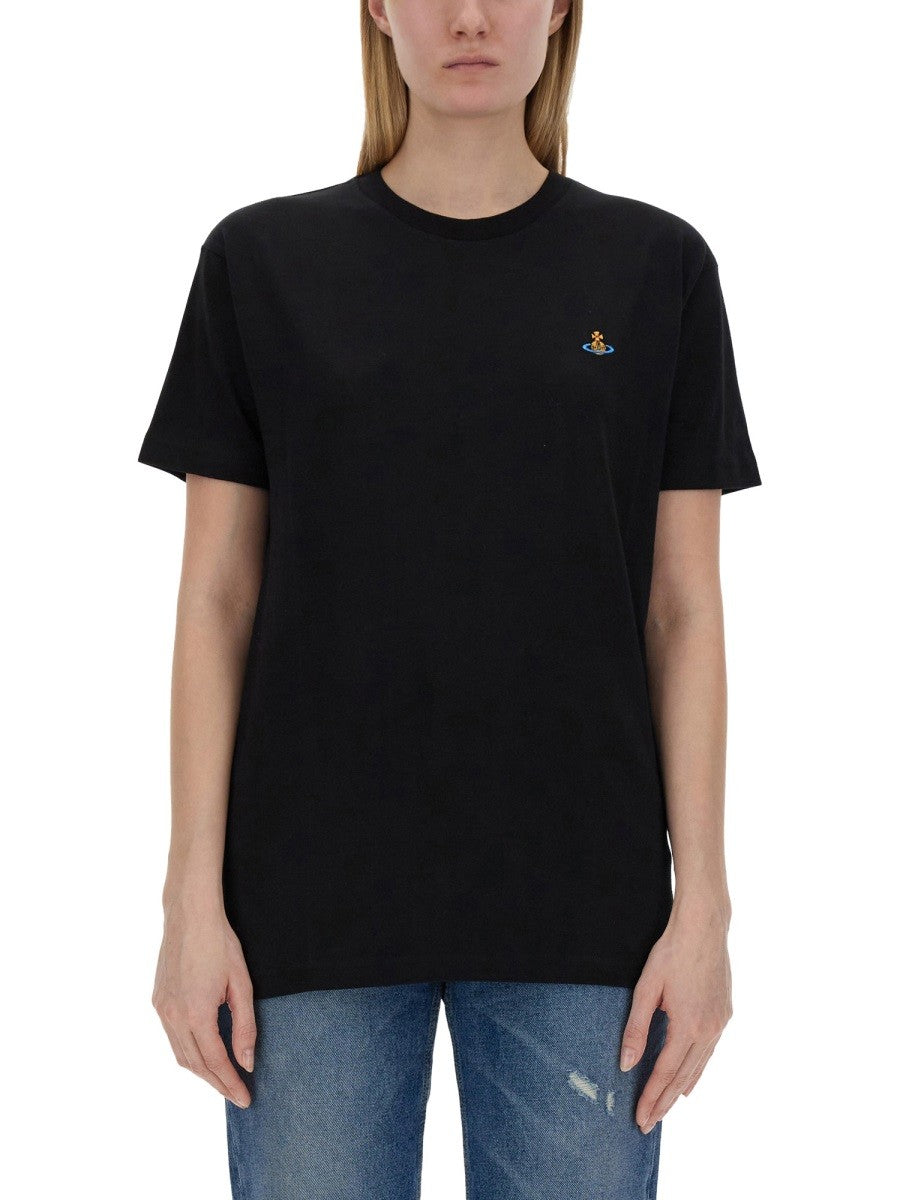 Vivienne Westwood - ORB LOGO T-SHIRT t-shirt-with-orb-embroidery_7802527c-21df-4903-a88d-cc95600260e3
